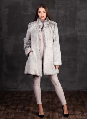 Chinchilla Diamond Faux Fur Coat